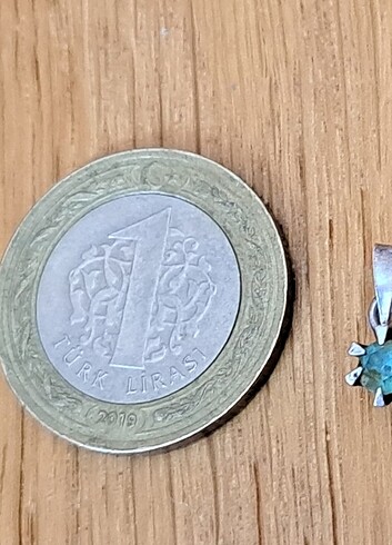 Mavi taşlı 925 gram damgalı gümüş kolye ucu - Görsel 4