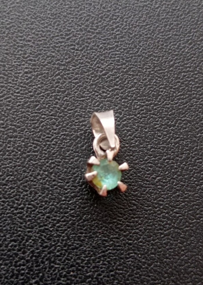 Mavi taşlı 925 gram damgalı gümüş kolye ucu - Görsel 3