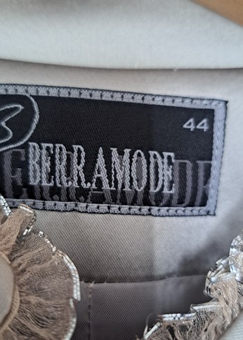 Uzun Gri Nakışlı Kadın Gece Elbisesi - Görsel 4