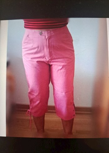36 Beden pembe Renk 38 Kapri Jean Pantolon