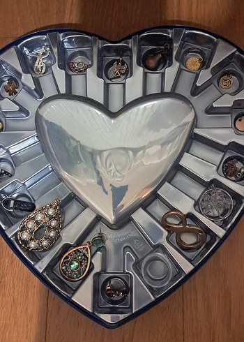 Altın ve Gri Payetli Kadın Charm Seti - Görsel 2