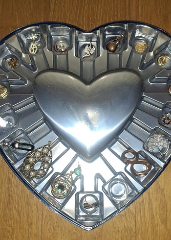 Altın ve Gri Payetli Kadın Charm Seti - Görsel 3