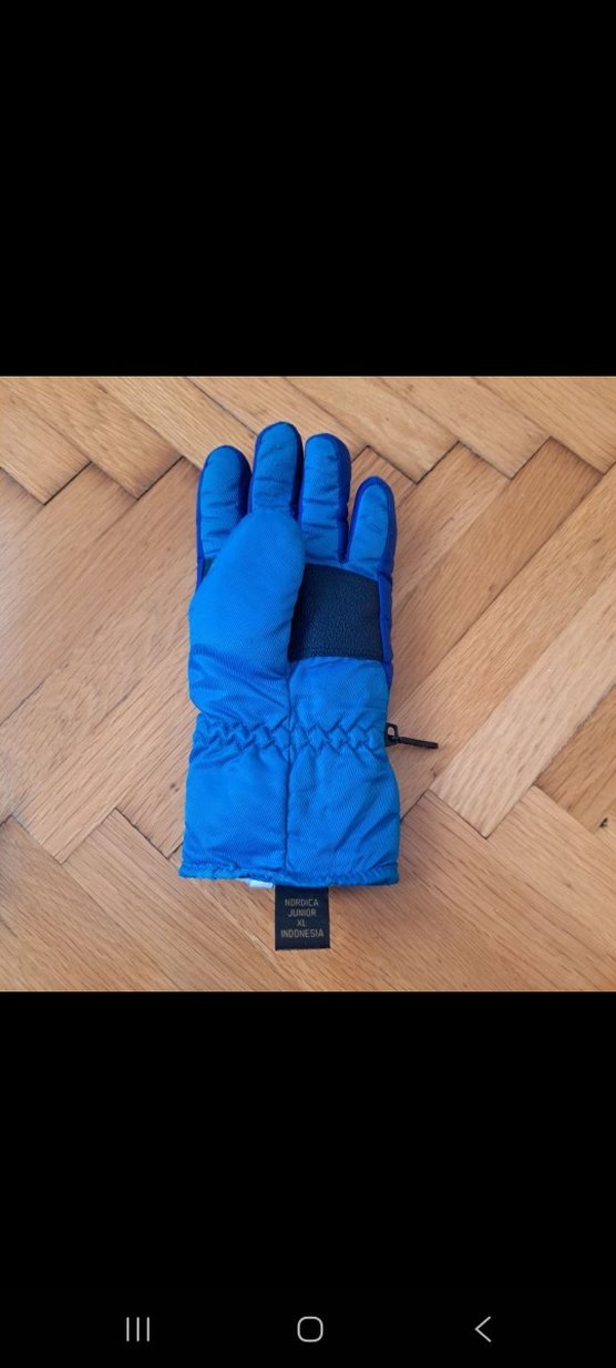 Renkli Mavi Biker Desenli Kar Eldiveni - Görsel 2