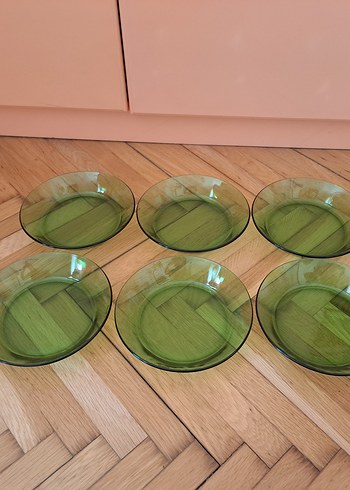 Paşabahçe Yeşil Cam Yemek Tabağı