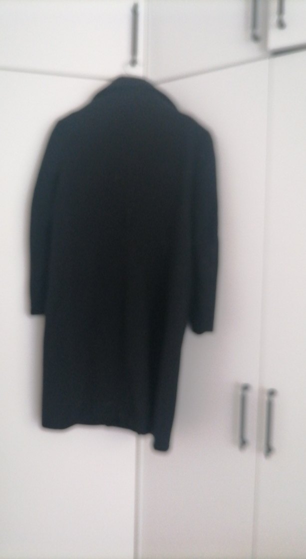 Siyah Çift Düğmeli Kaban - Görsel 2