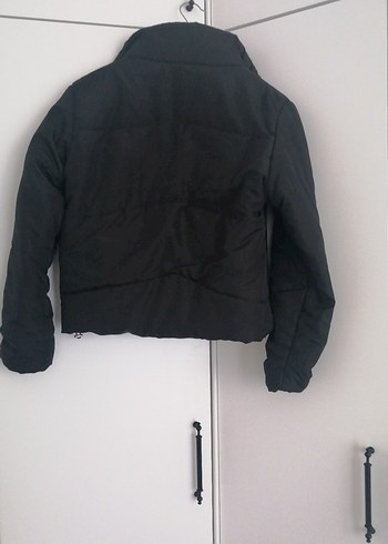 Siyah Fermuarlı Kadın Kışlık Ceket - Görsel 3