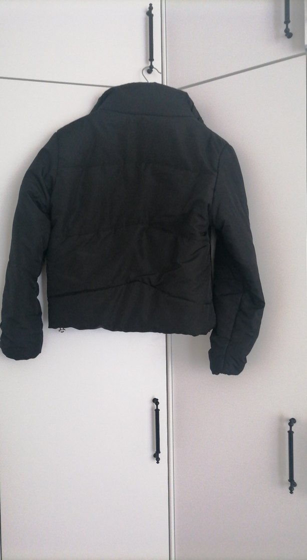 Siyah Fermuarlı Kadın Kışlık Ceket - Görsel 3