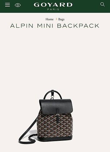 Maison Goyard GOYARD ALPIN MİNİ BACKPACK 