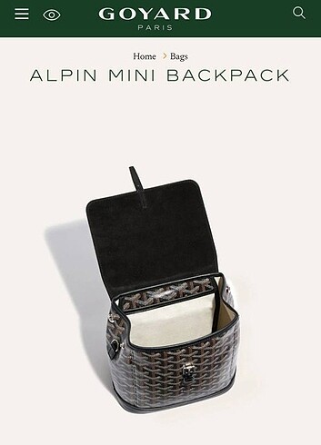  Beden GOYARD ALPIN MİNİ BACKPACK 