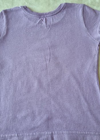 Kız Çocuk Mor Baskılı Kısa Kollu Tişört - Görsel 7