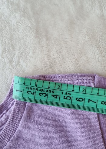 Kız Çocuk Mor Baskılı Kısa Kollu Tişört - Görsel 4