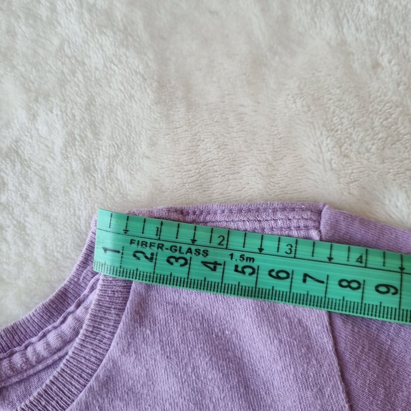 Kız Çocuk Mor Baskılı Kısa Kollu Tişört - Görsel 4