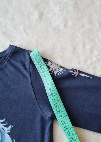 H&M Kız Çocuk Lacivert Baskılı Uzun Kollu Tişört 110_116 beden - Görsel 8