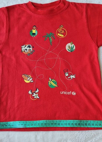 Kırmızı Baskılı Kız Çocuk Tişörtü - Görsel 5