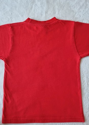 Kırmızı Baskılı Kız Çocuk Tişörtü - Görsel 2