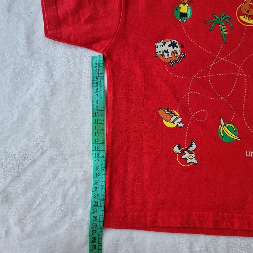 Kırmızı Baskılı Kız Çocuk Tişörtü - Görsel 4