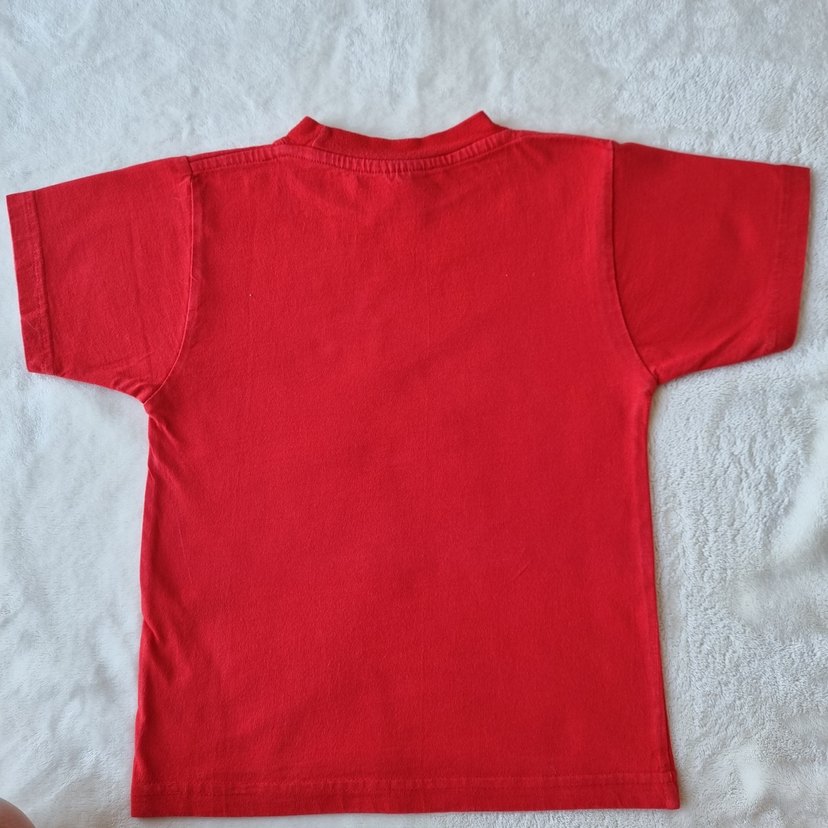 Kırmızı Baskılı Kız Çocuk Tişörtü - Görsel 2