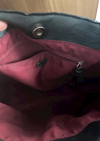 Zincir Detaylı Siyah Deri Yılan Desenli Çanta mango - Görsel 3