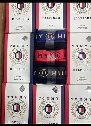 TOMMY HİLFİGER Premium pamuklu kutulu lüx erkek boxer 3 adet