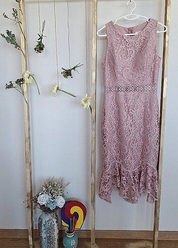 Dantel detaylı abiye elbise - Görsel 2