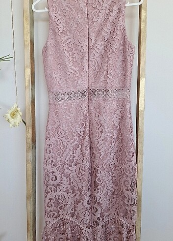 Dantel detaylı abiye elbise - Görsel 4