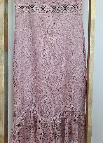 Dantel detaylı abiye elbise - Görsel 6