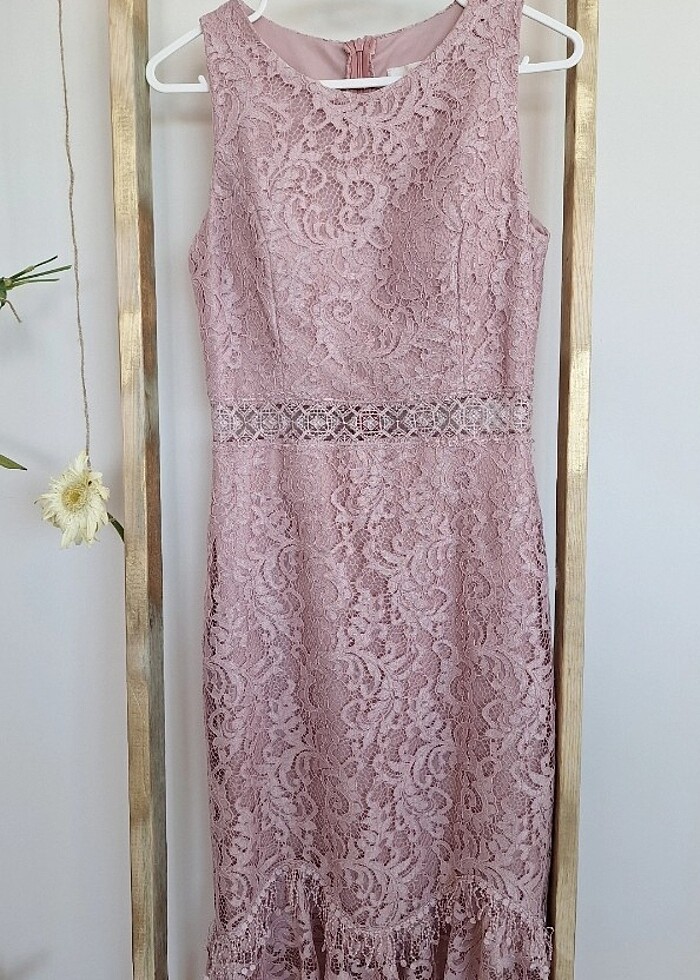 Dantel detaylı abiye elbise - Görsel 3