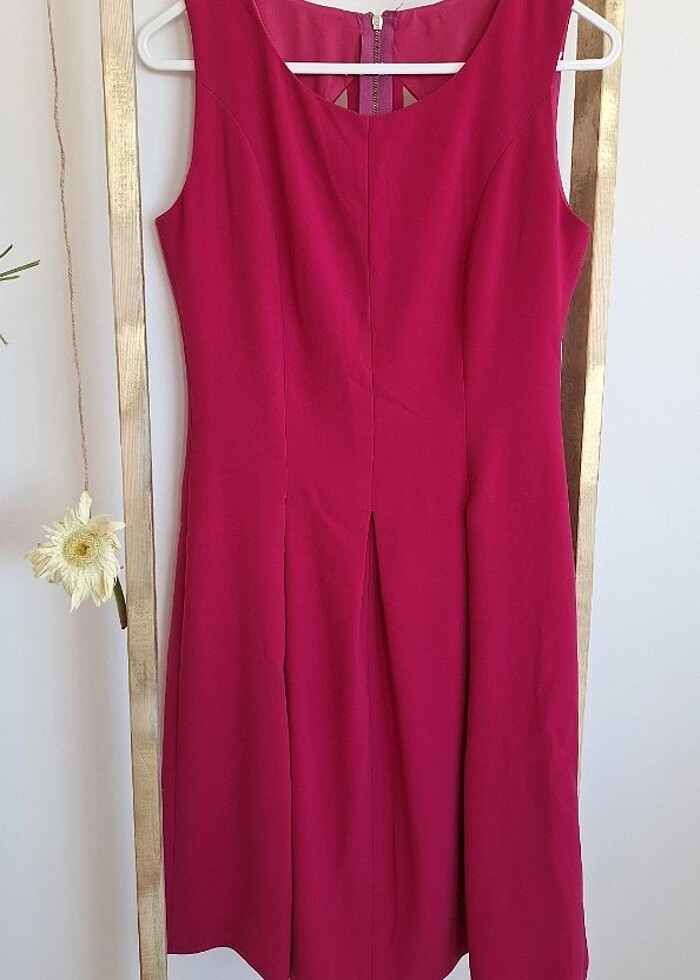 Fuşya renk mini elbise - Görsel 4