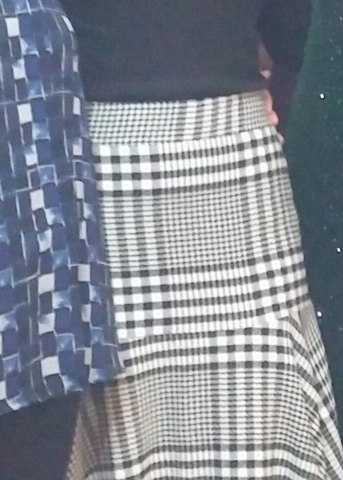 Ekose desenli etek - Görsel 5