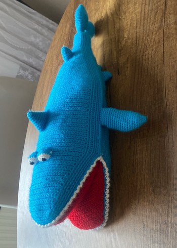 Renkli Mavi Köpekbalığı Peluş Oyuncak - Görsel 2