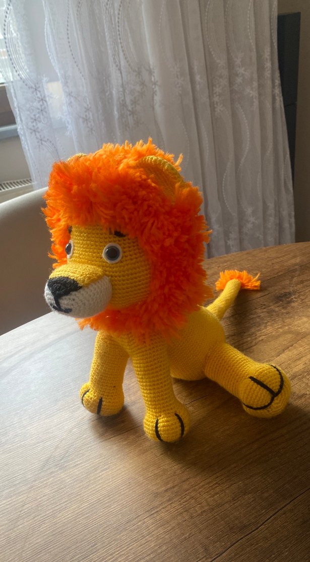 Sarı Renkli Aslan Peluş Oyuncak - Görsel 2