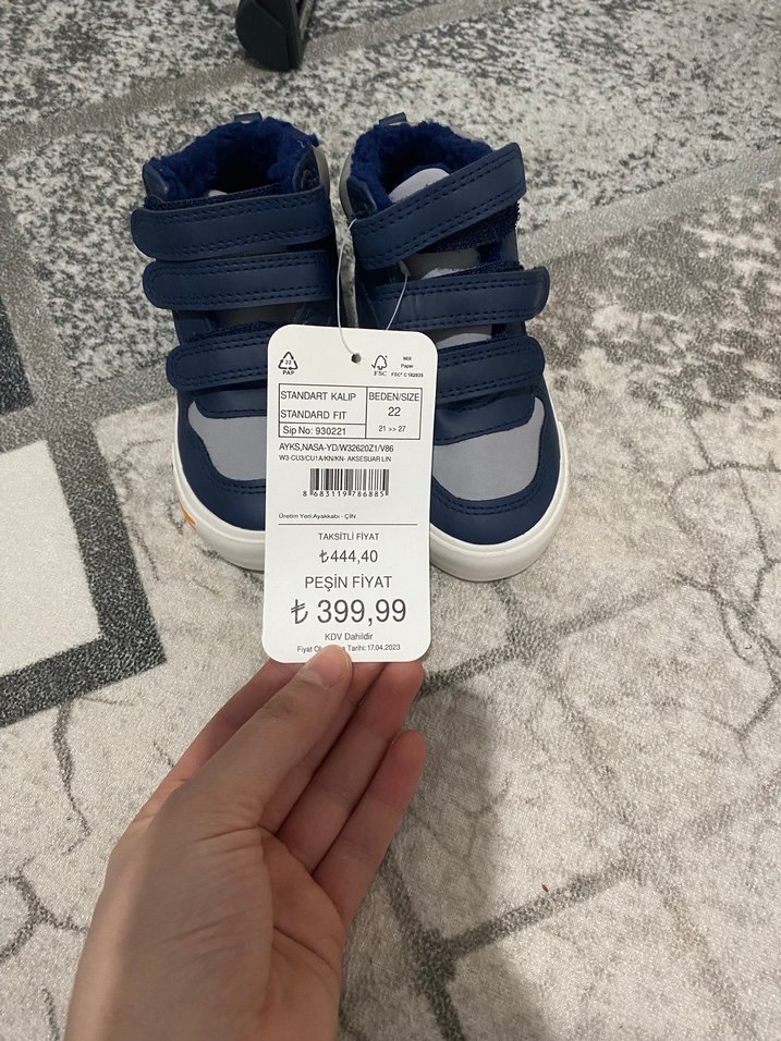 Gri Baskılı Erkek Çocuk Spor Ayakkabı - Görsel 4