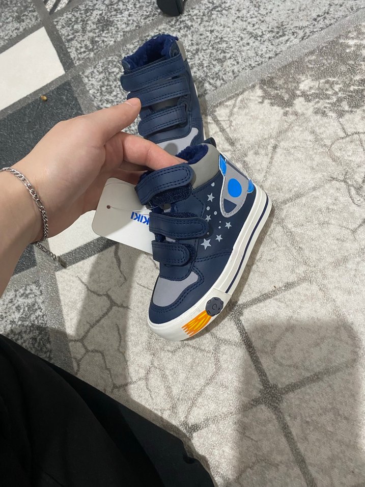 Gri Baskılı Erkek Çocuk Spor Ayakkabı - Görsel 2