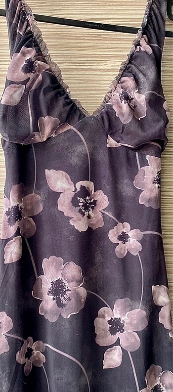 s Beden gri Renk Pull and bear midi elbise