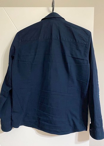 Erkek Lacivert Keten Uzun Kollu Gömlek - Görsel 3