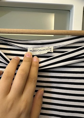 Çizgili, Dantel Detaylı Bluz - Görsel 5