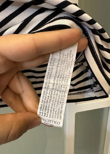 Çizgili, Dantel Detaylı Bluz - Görsel 6