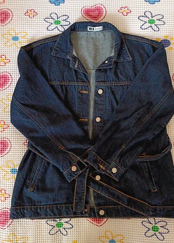 Düğmeli Kadın Kot Ceket Midi Boy Loose Fit