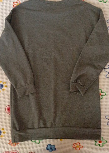 m Beden gri Renk Bohem Gri Uzun Kollu Örme Sweatshirt