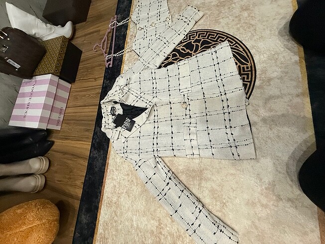 36 Beden ten rengi Renk Blezr ceket takım