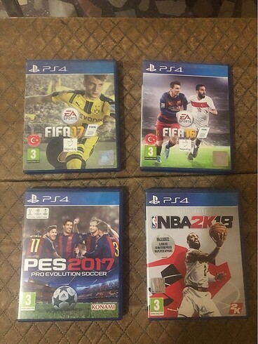 4 adet ps4 oyunu
