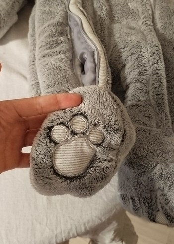 Gri Kürklü Bebek Tulumu - Görsel 3