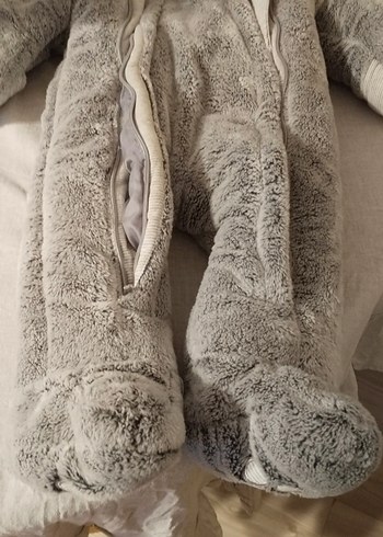 Gri Kürklü Bebek Tulumu - Görsel 2