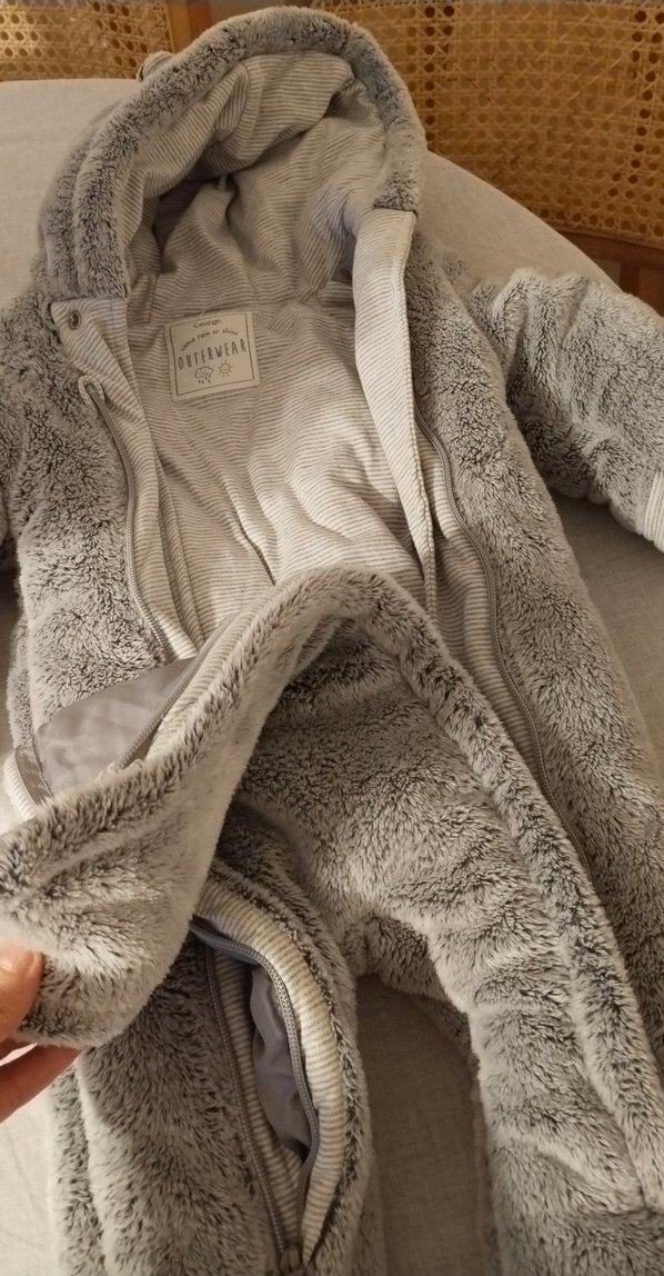 Gri Kürklü Bebek Tulumu - Görsel 4