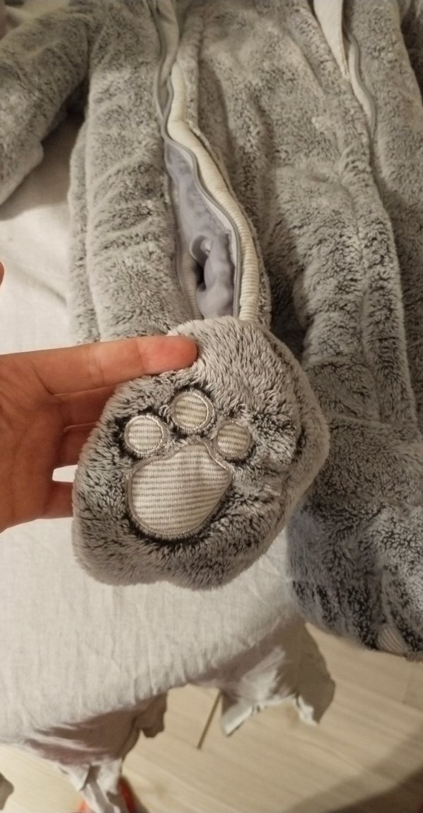 Gri Kürklü Bebek Tulumu - Görsel 3