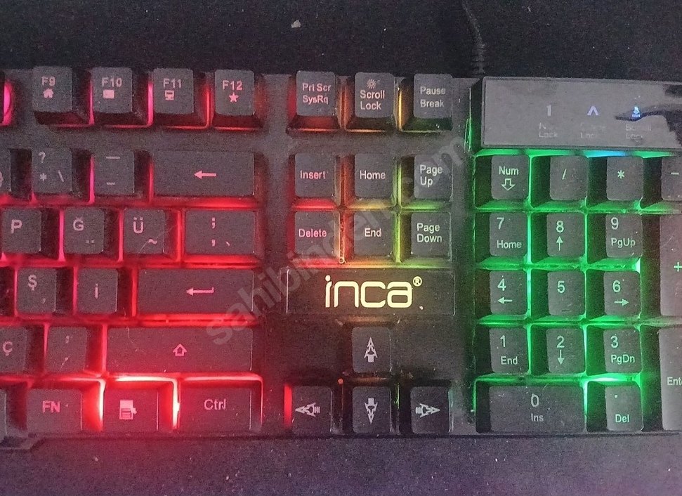 Çok Renkli Işıklı Karanlık Klavye - Görsel 2