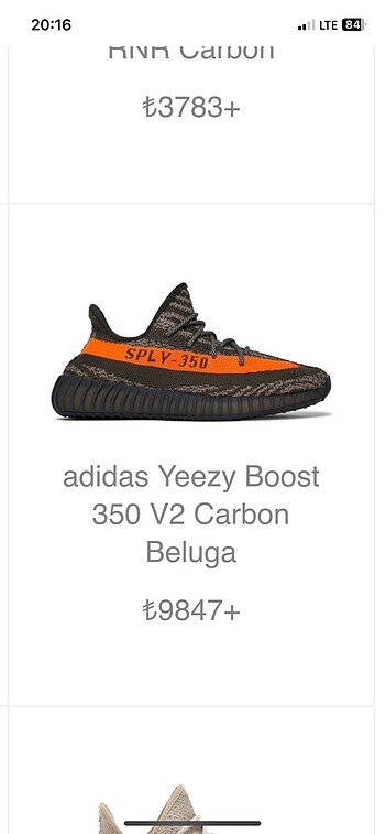 Orijinal Adidas Yeezy 350 kız çocuk ayakkabı