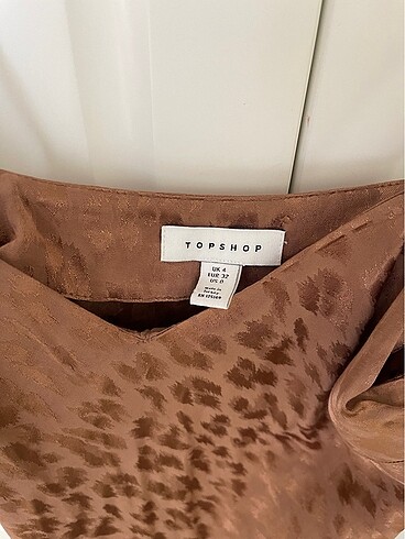 Topshop Topshop saten leopar desen elbise