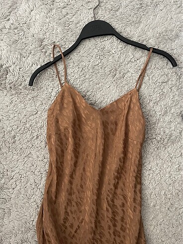 xs Beden Topshop saten leopar desen elbise