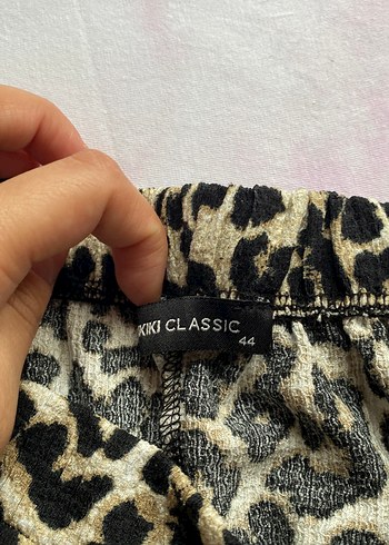 LC Waikiki Kahverengi Leopar Desenli Midi Etek